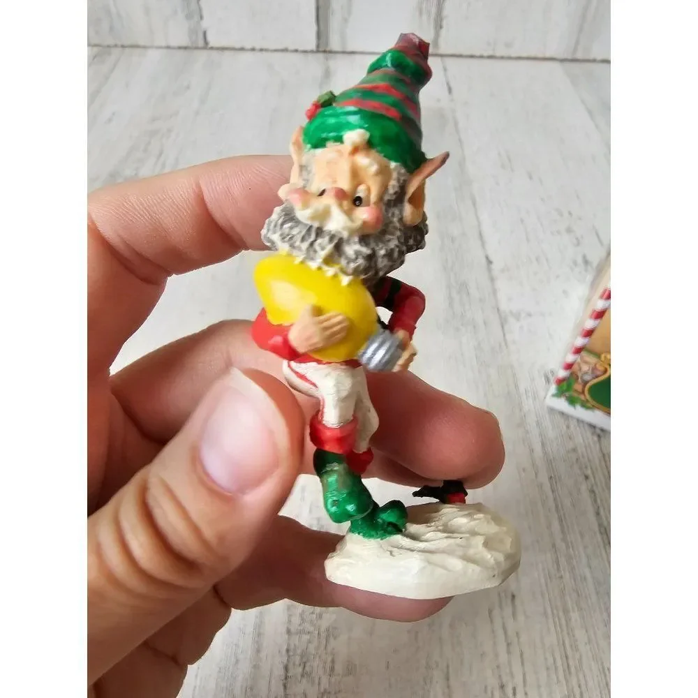 Enesco nimble AS IS football player Sandi zimnicki North Pole village elf vintag